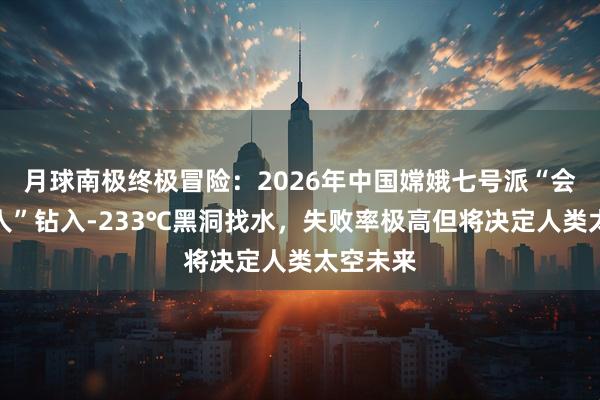 月球南极终极冒险：2026年中国嫦娥七号派“会飞机器人”钻入-233℃黑洞找水，失败率极高但将决定人类太空未来